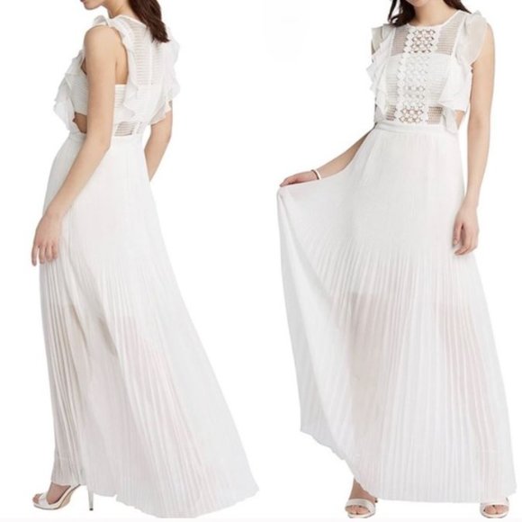 NWT White Bandeau Cut-Out Gown - Picture 2 of 11